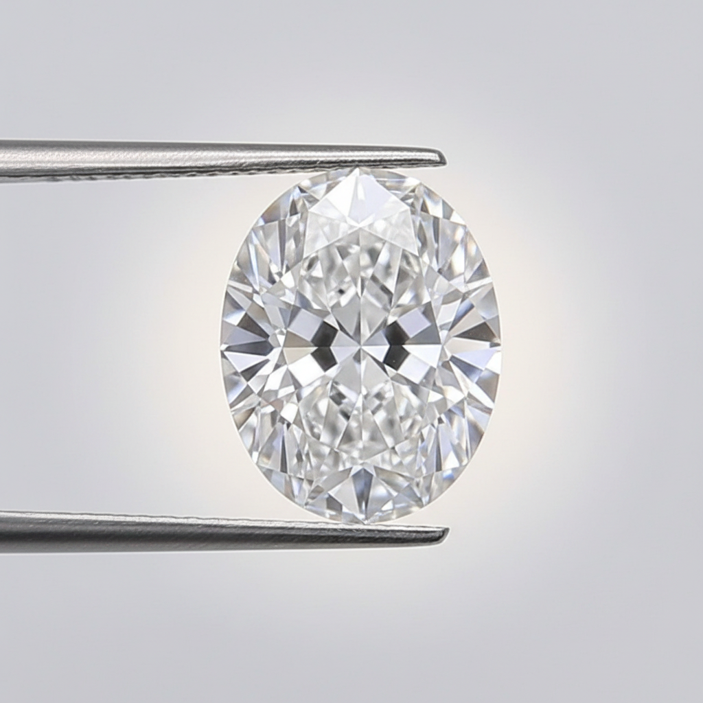 Diamante coltivato in laboratorio ovale da 1,00 carati, VVS1/D