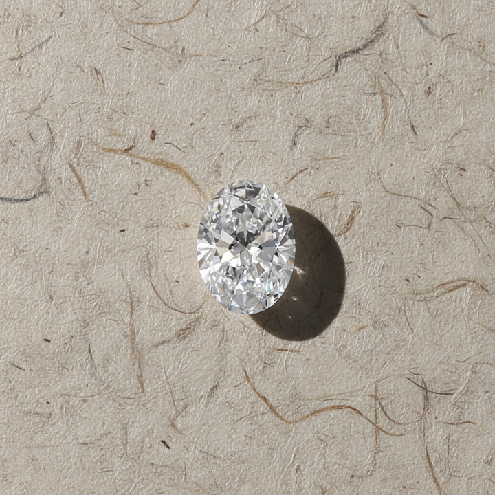 1,00 karaat ovale lab-grown diamant, VVS2/D