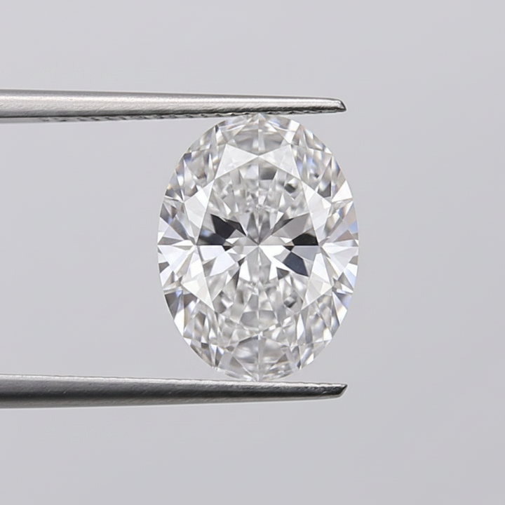 1,00 karaat ovale lab-grown diamant, VVS2/D