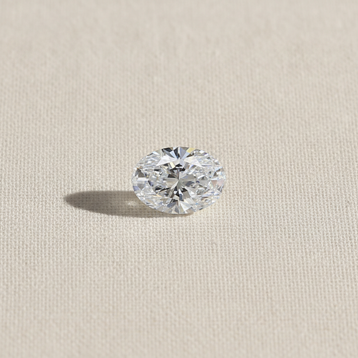 1,00 karaat ovale lab-grown diamant, VVS2/D