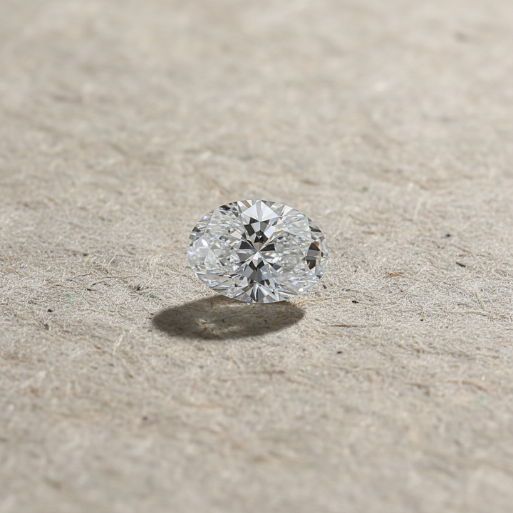 1,00 karaat ovale lab-grown diamant, VVS2/D