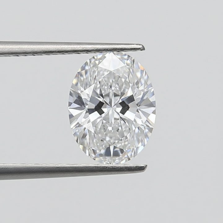 1,00 karaat ovale lab-grown diamant, VVS2/D