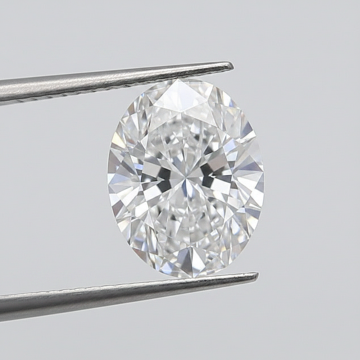 1,00 karaat ovale lab-grown diamant, VVS2/D