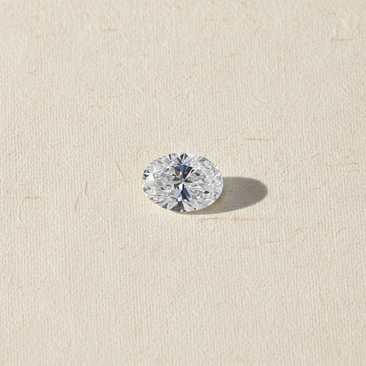 1,00 karaat ovale lab-grown diamant, VVS2/D