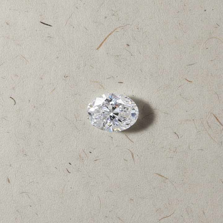 1,00 karaat ovale lab-grown diamant, VVS2/D