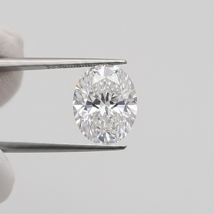 1,00 karaat ovale lab-grown diamant, VVS2/D