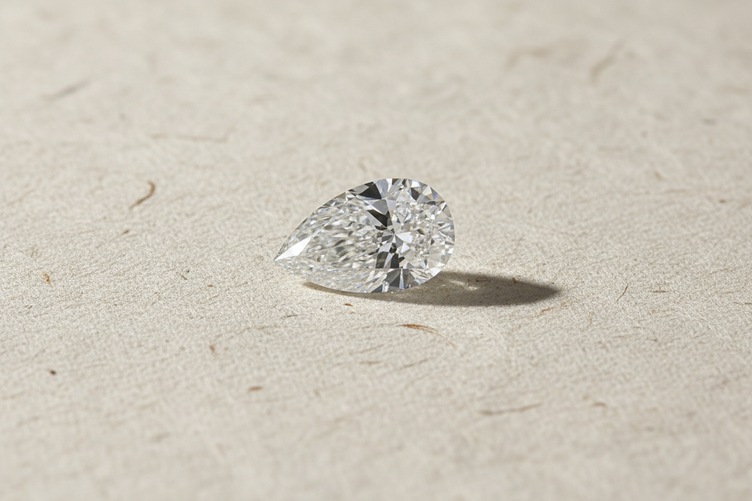 1.00 Carat Pear Cut Lab Grown Diamond SI1 G Color IGI Certified
