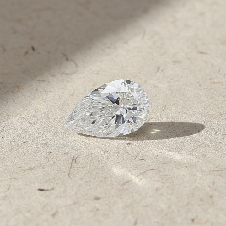 1.00 Carat Pear Cut Lab Grown Diamond VS1 E Color IGI Certified
