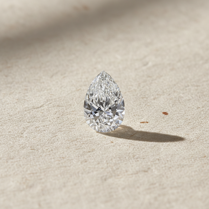 1.00 Carat Pear Cut Lab Grown Diamond VS1 E Color IGI Certified
