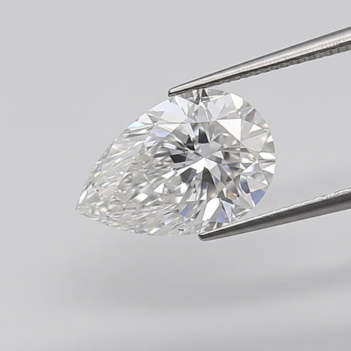 1.00 Carat E VS2 Pear Shape CVD Lab Grown Diamond IGI Certified
