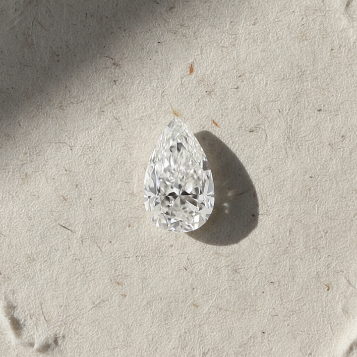 1.00 Carat Pear Cut Lab Grown Diamond VS2 F Color IGI Certified
