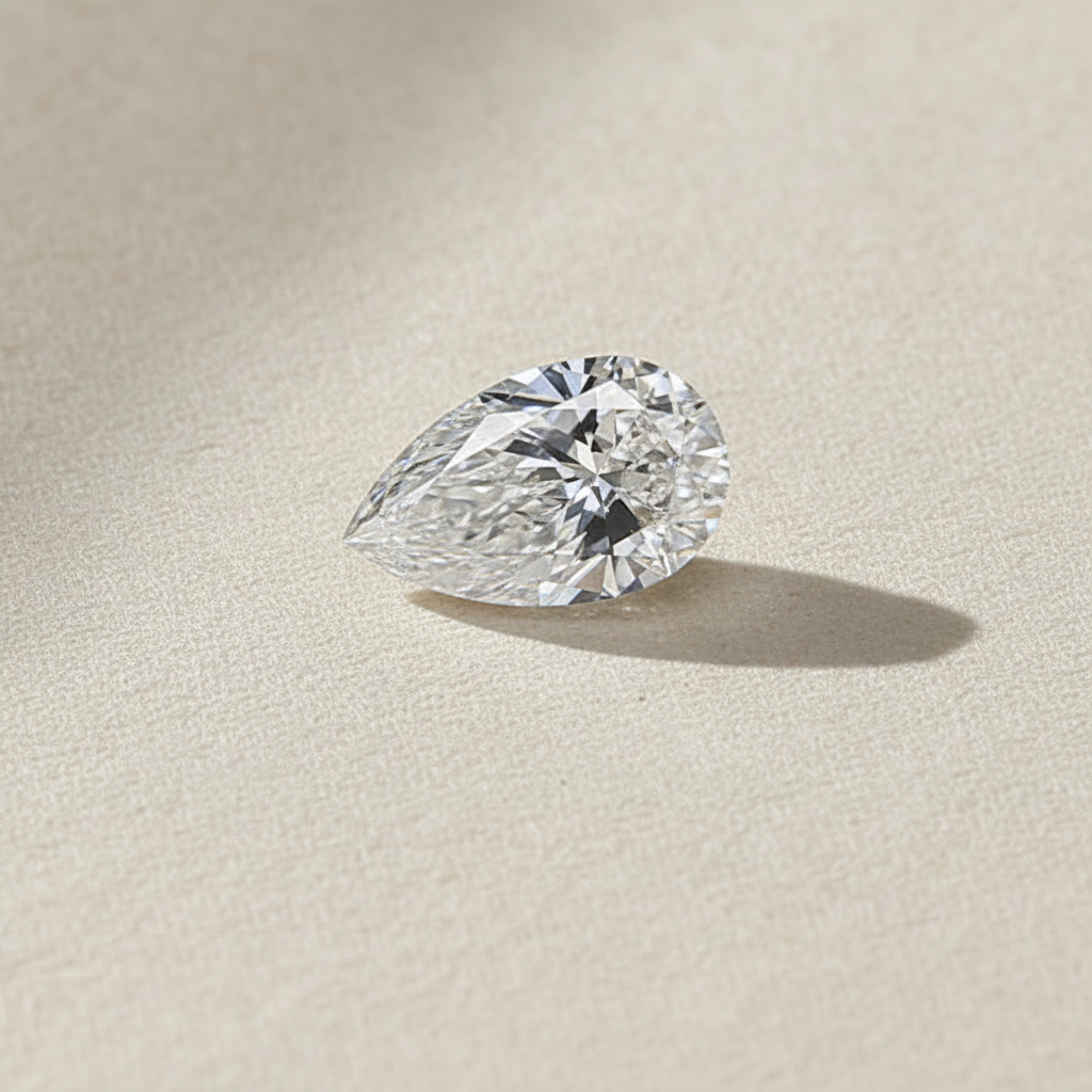 1.00 Carat Pear Cut Lab Grown Diamond VS2 F Color IGI Certified
