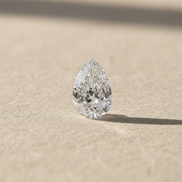 1.00 Carat Pear Cut Lab Grown Diamond VS2 F Color IGI Certified
