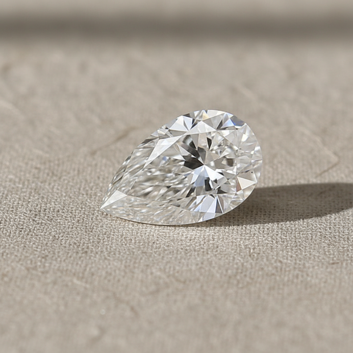 1.00 Carat Pear Cut Lab Grown Diamond VS2 G Color IGI Certified
