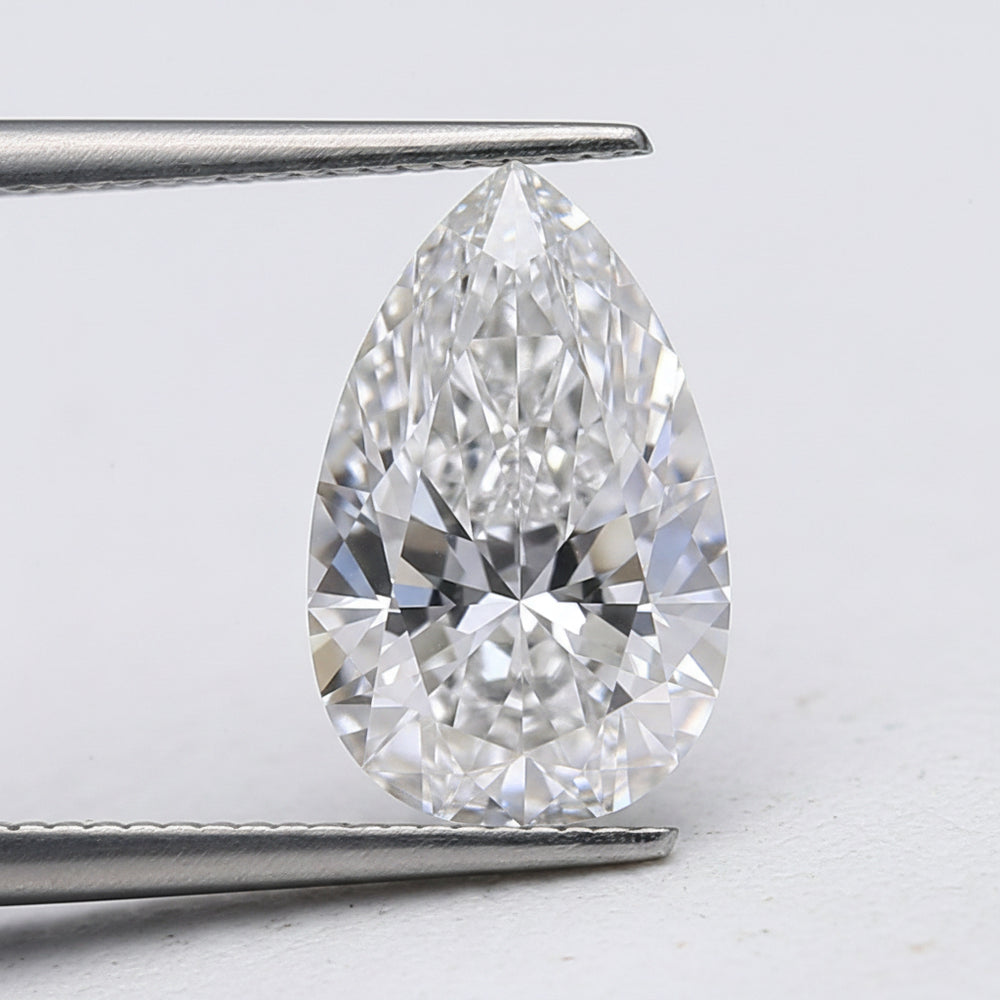 1,00 Karat im Labor gezüchteter Diamant im Birnenschliff VVS1 D
