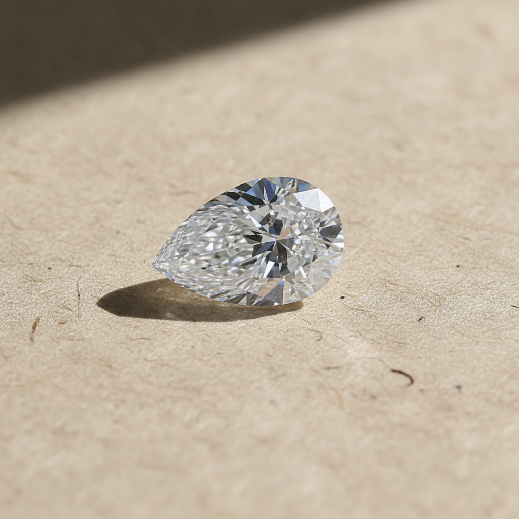 1.00 Carat Pear Cut Lab Grown Diamond VVS2 E Color IGI Certified
