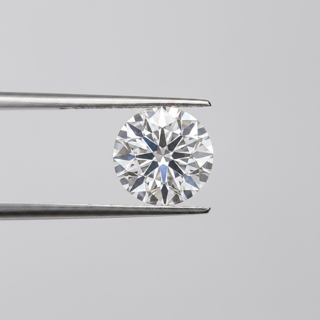 1,00 karaat ronde geslepen laboratoriumdiamant, VS1/D
