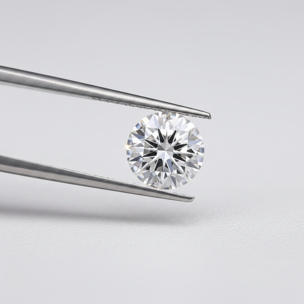 1,00 karaat ronde geslepen laboratoriumdiamant, VS1/D