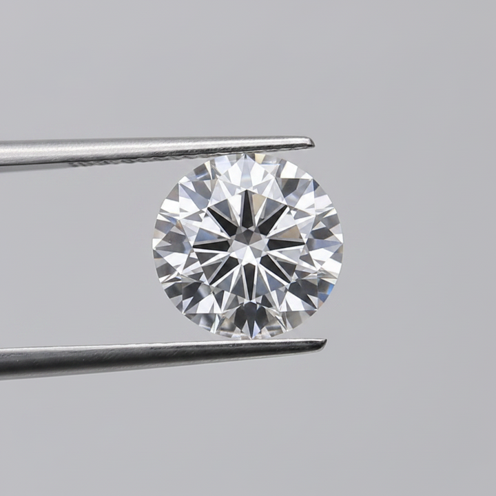 IGI Certified 0.50 Ct D Color VVS2 Round HPHT Lab Grown Diamond
