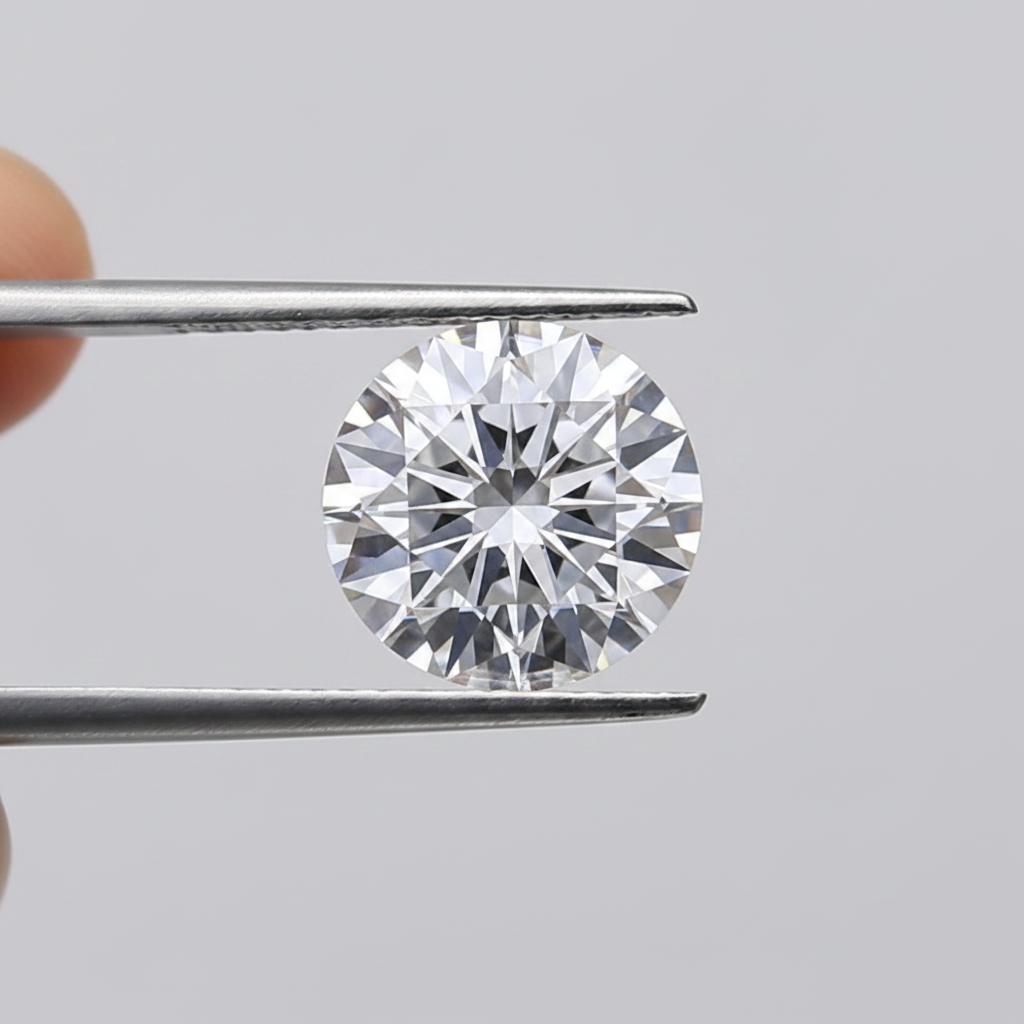 1,00 karaat ronde lab-grown diamant prachtig, VVS2/D