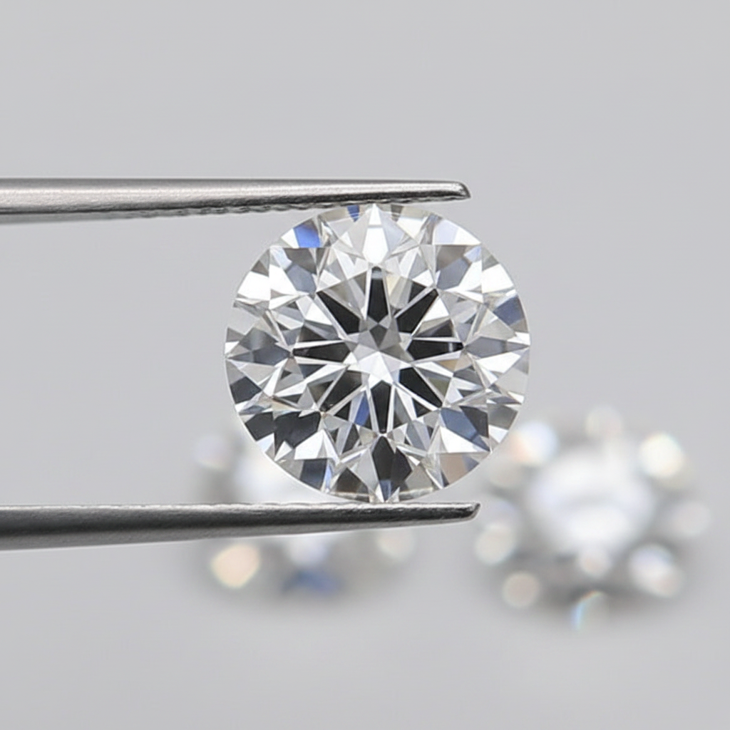 1,00 karaat ronde lab-grown diamant prachtig, VVS2/D