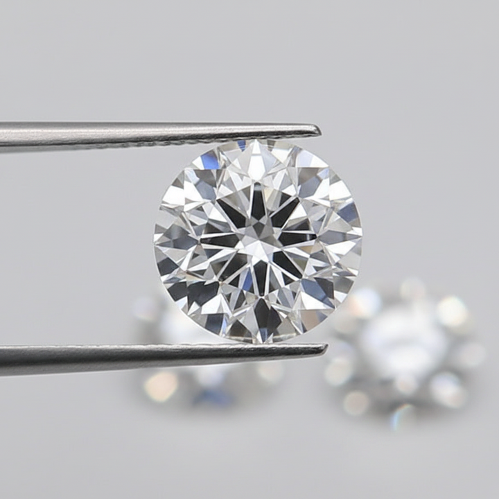 1,00 karaat ronde lab-grown diamant prachtig, VVS2/D