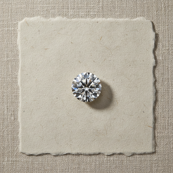 1,00 karaat ronde lab-gegroeide diamant prachtig, VVS2/F