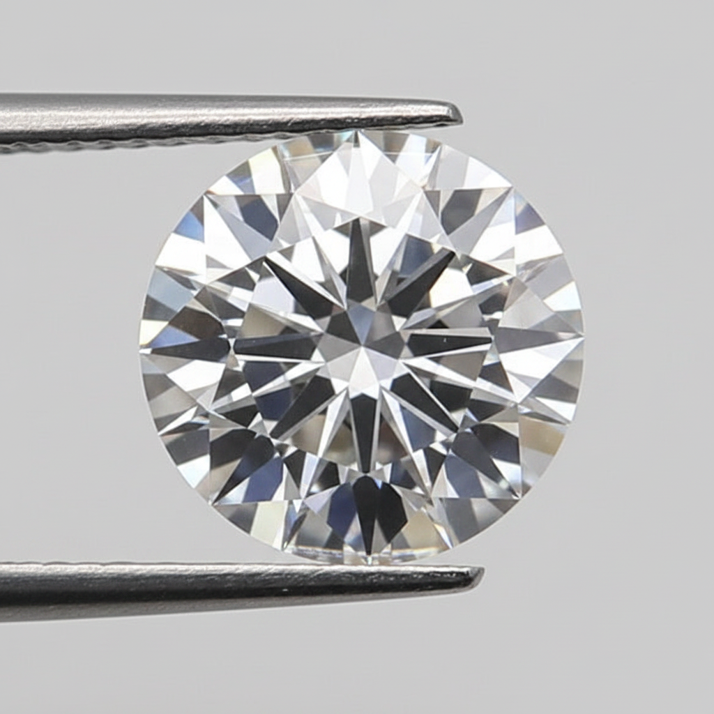 1,00 karaat ronde lab-gegroeide diamant prachtig, VVS2/F