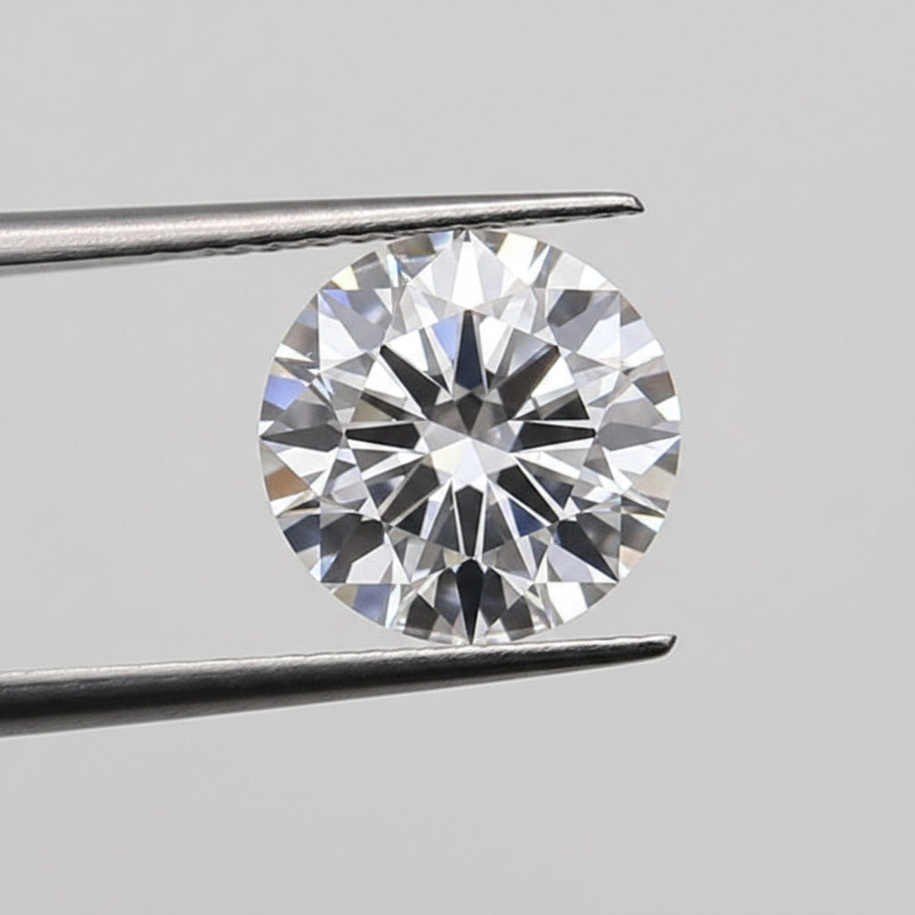 1,00 karaat ronde lab-gegroeide diamant, VS1/D