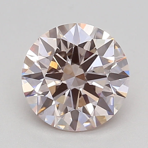 1.00 Carat Round Lab Grown Diamond, VS1 Fancy Pink