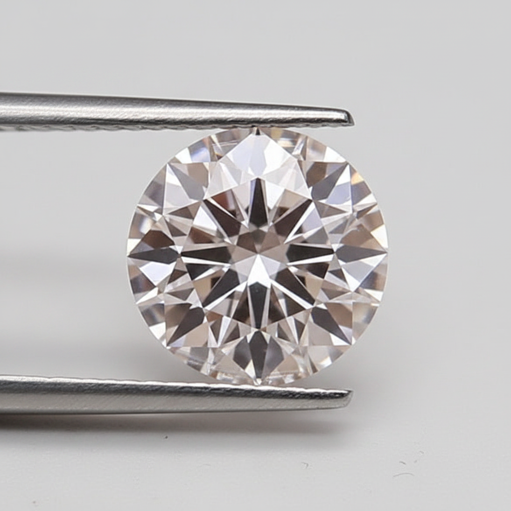 IGI Certified 1.00 Ct Fancy Pink VS1 Round CVD Lab Grown Diamond