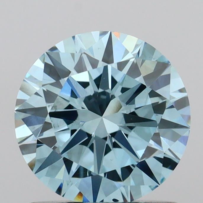 Diamante coltivato in laboratorio rotondo da 1,00 carati VS2 Fancy Vivid Blue