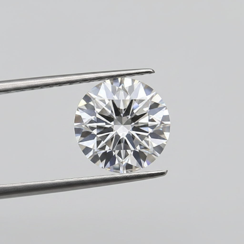 1,00 karaat ronde laboratorium-gegroeide diamant, VVS2/D