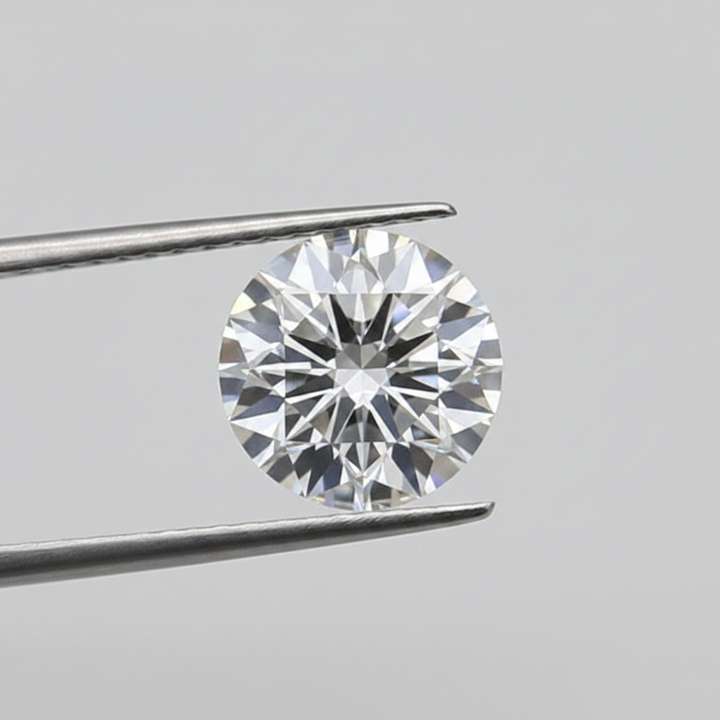 1,00 karaat ronde laboratorium-gegroeide diamant, VVS2/D