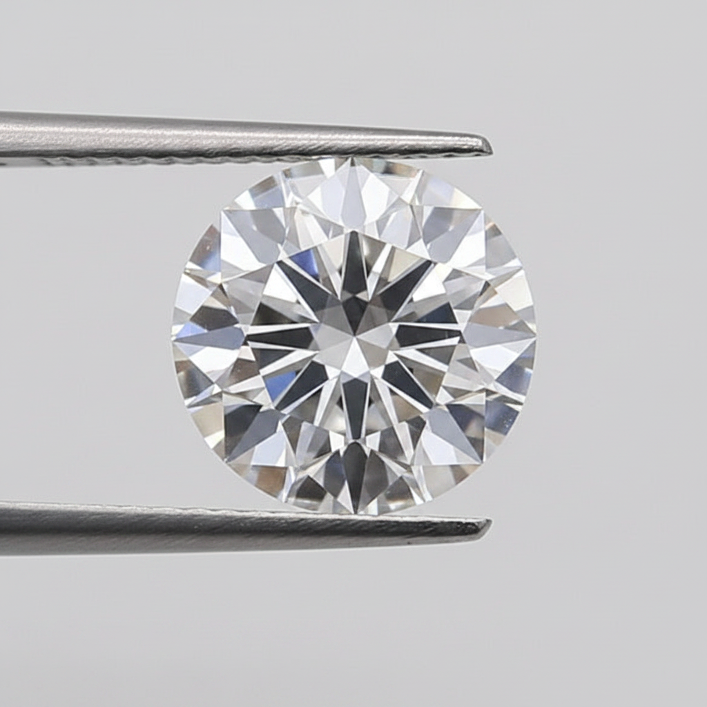 1,00 karaat ronde laboratorium-gegroeide diamant, VVS2/D