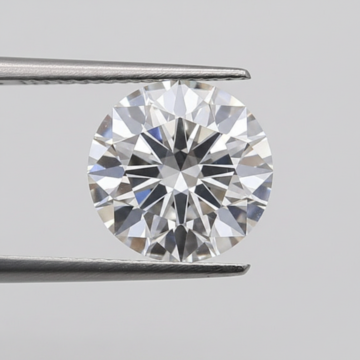 1,00 karaat ronde laboratorium-gegroeide diamant, VVS2/D