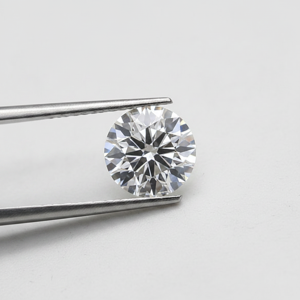 1,00 karaat ronde laboratorium-gegroeide diamant, VVS2/D