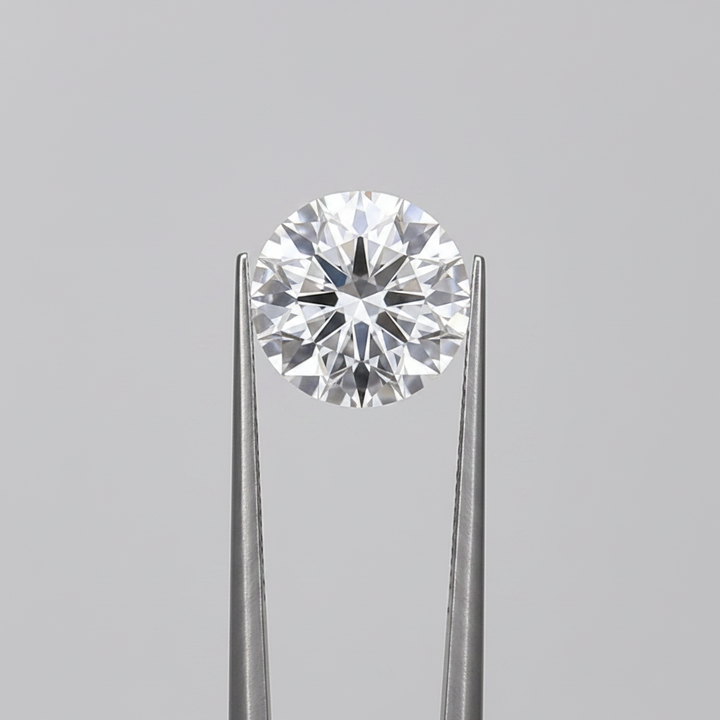1,00 karaat ronde laboratorium-gegroeide diamant, VVS2/D