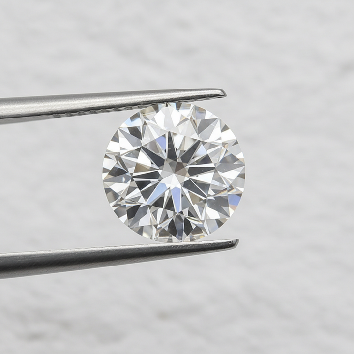 1,00 karaat ronde laboratorium-gegroeide diamant, VVS2/D