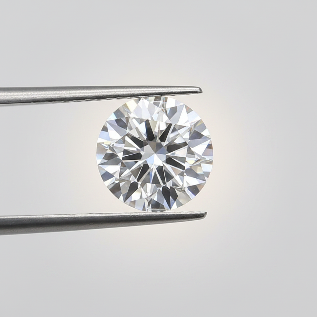 1,00 karaat ronde laboratorium-gegroeide diamant, VVS2/D