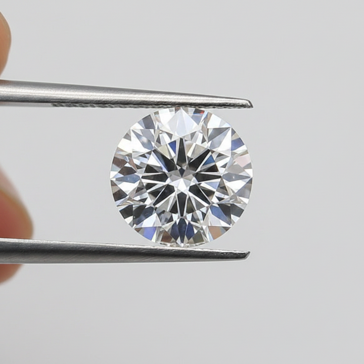 1,00 karaat ronde laboratorium-gegroeide diamant, VVS2/D