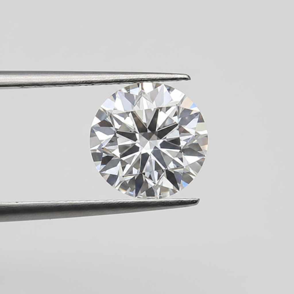 1,00 karaat ronde laboratorium-gegroeide diamant, VVS2/D