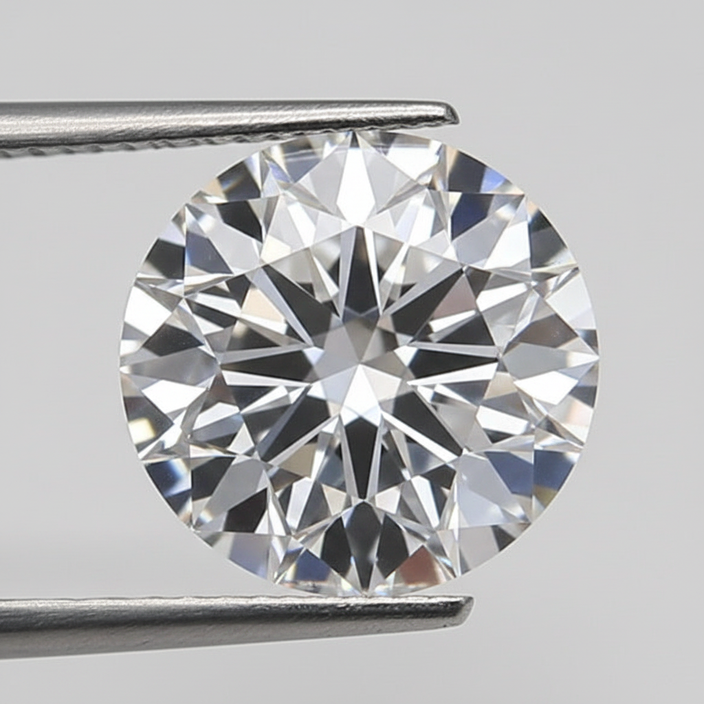 1,00 karaat ronde laboratorium-gegroeide diamant, VVS2/D