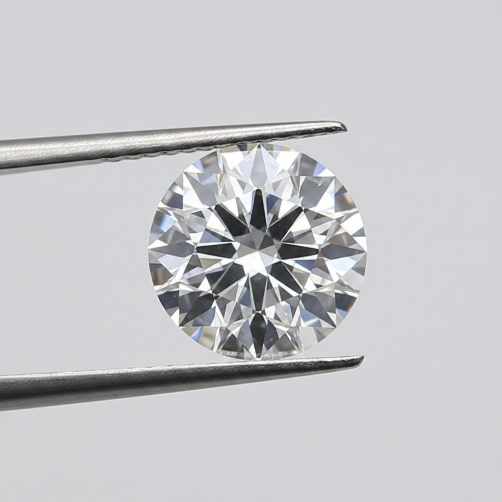 1,00 karaat ronde laboratorium-gegroeide diamant, VVS2/D