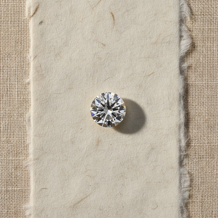 1,00 karaat ronde lab-gegroeide diamant, VVS2/E