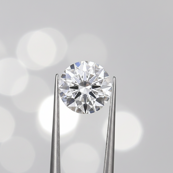 1,00 karaat ronde lab-gegroeide diamant, VVS2/E