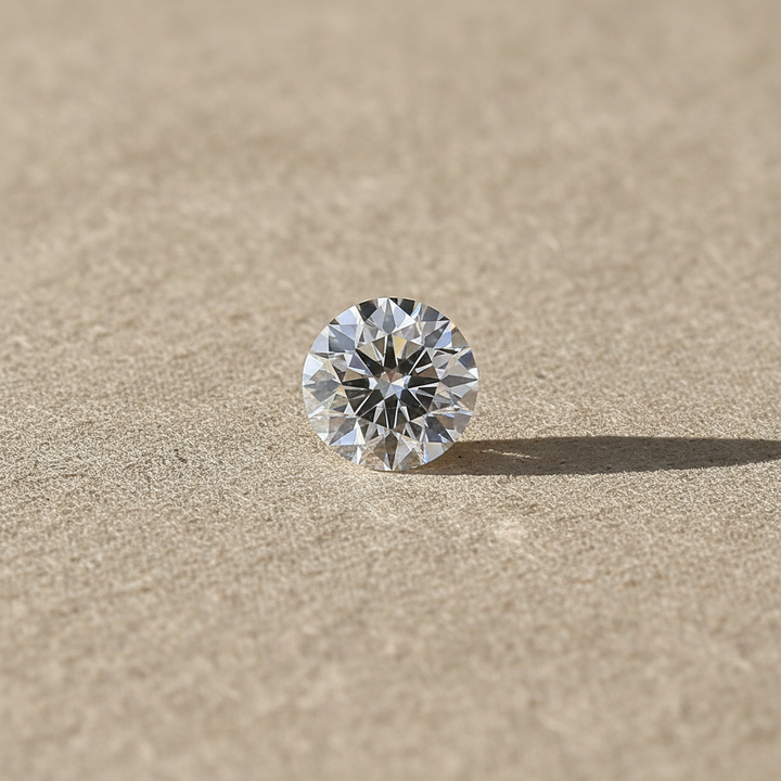 1,00 karaat ronde lab-gegroeide diamant, VVS2/F