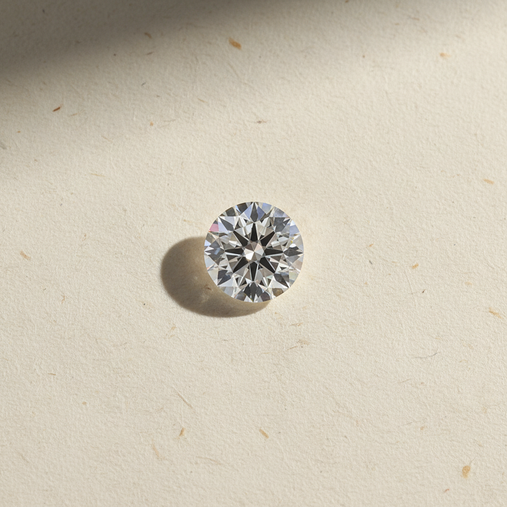 1,00 karaat ronde lab-gegroeide diamant, VVS2/F