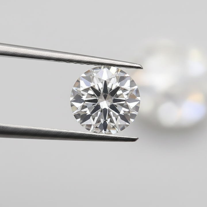 1,00 karaat ronde lab-gegroeide diamant, VVS2/F