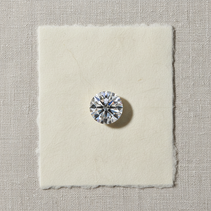1,00 karaat ronde lab-gegroeide diamant, VVS2/F